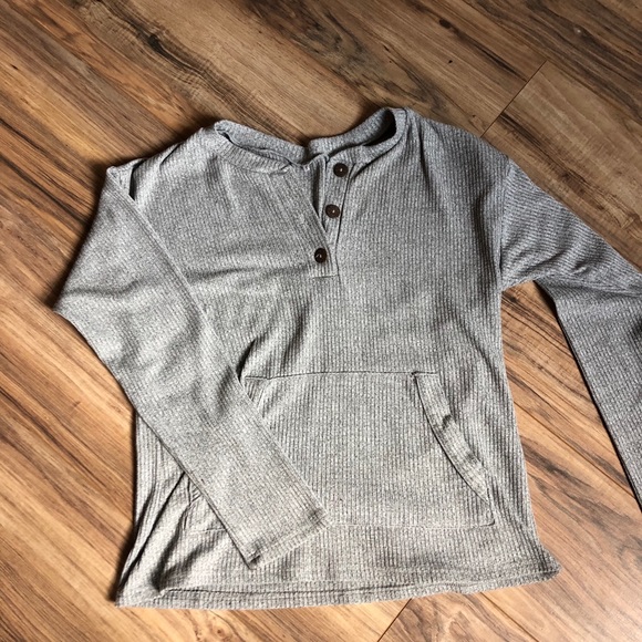 Grey button sweater - Picture 4 of 4
